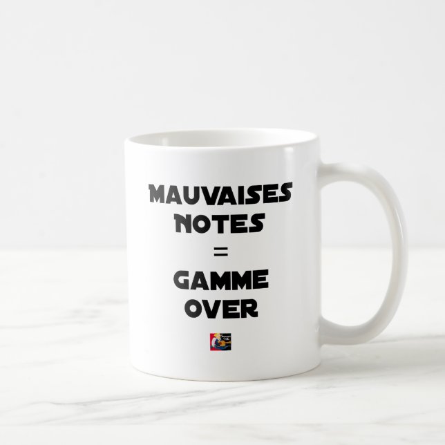 Caneca De Café MÁS NOTAS = GAMA OVER - Jogos de palavras (Direita)