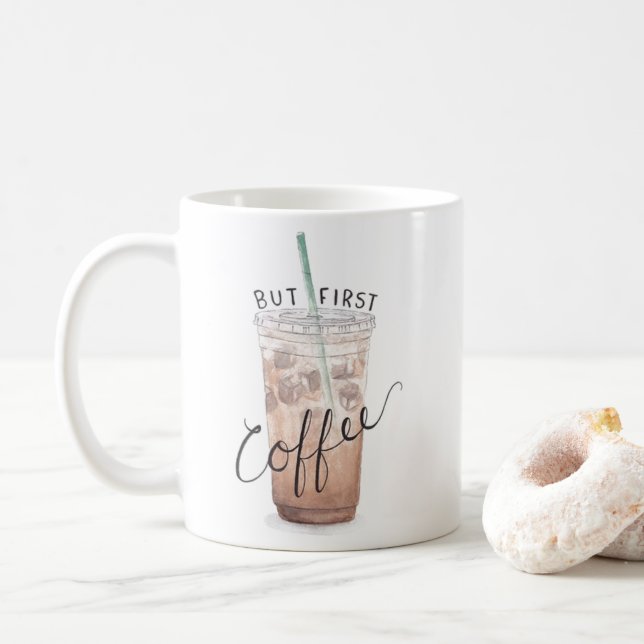 Caneca De Café Mas o primeiro Hipster de café (Com Donut)