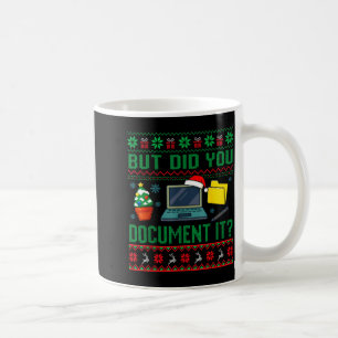 Caneca De Café Mas você não fez engraçado camisola feia de Natal