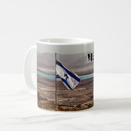 Caneca De Café Masada View with Flag