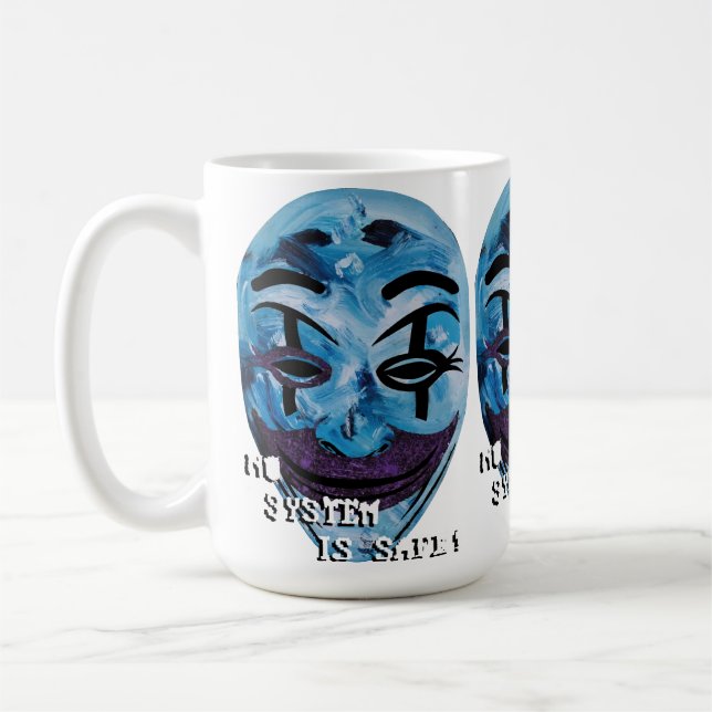 Caneca De Café Máscara Anônima Revelada (Esquerda)