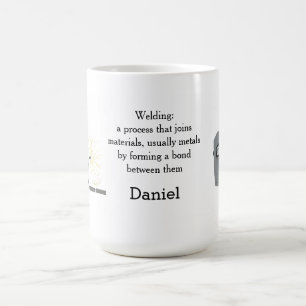 Caneca De Café Máscara da soldadura com nome