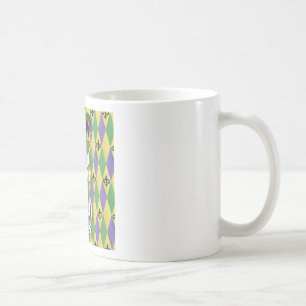 Caneca De Café Máscara de Bobo Mantenha a Calma e Mardi Gras