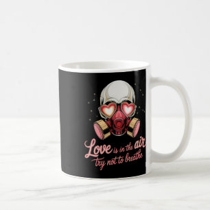 Caneca De Café Máscara de Gás de Caveira do Dia dos Namorados Amo