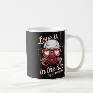 Caneca De Café Máscara de Gás de Caveira do Dia dos Namorados Est