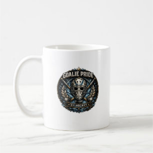 Caneca De Café Máscara de Goleiro de Hóquei no Gelo Design de Dis