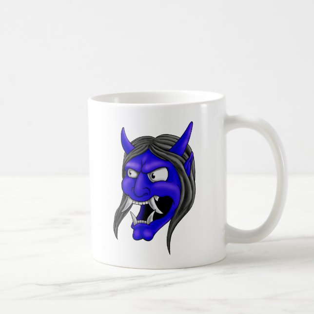 Caneca De Café Máscara de Hannya do japonês (Direita)
