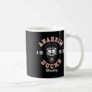 Caneca De Café Máscara de Hockey Anaheim Ducks Preta Licenciada O