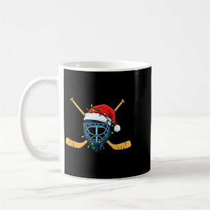 Caneca De Café Máscara de Hóquei Com Luzes de Natal do Chapéu do 