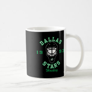 Caneca De Café Máscara de hóquei do Dallas Stars preta licenciada