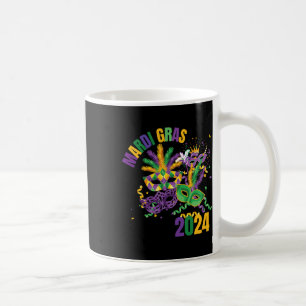 Caneca De Café Máscara de Mardi Gras Festa de Mardi Gras Para Hom