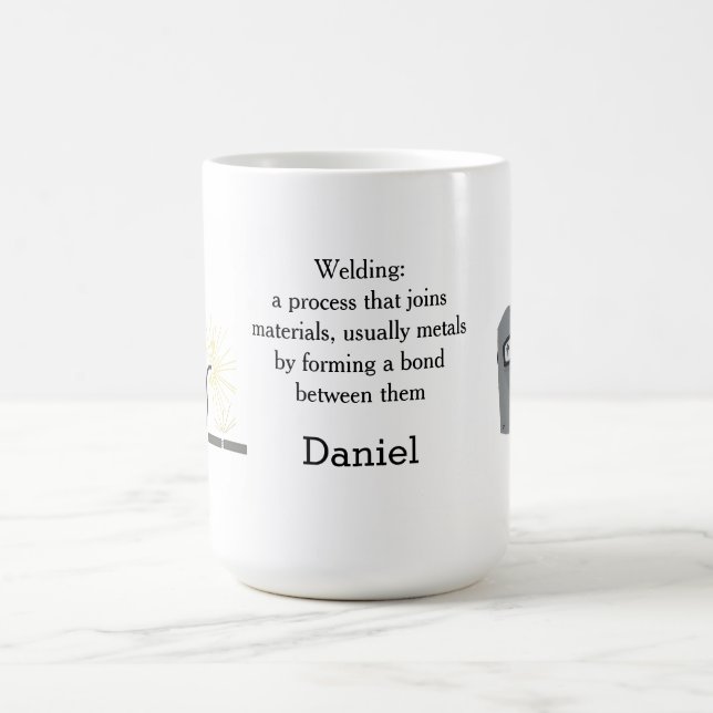 Caneca De Café Máscara de Soldagem com Nome (Centro)