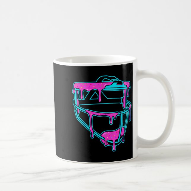 Caneca De Café Máscara de Sorvete Gotejante de Softbol com Purpur (Direita)