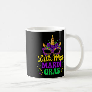 Caneca De Café Máscara de Unicórnio Little Miss Mardi Gras Para M