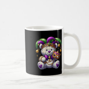 Caneca De Café Máscara de Urso Divertida Festa de Carnaval Mardi 