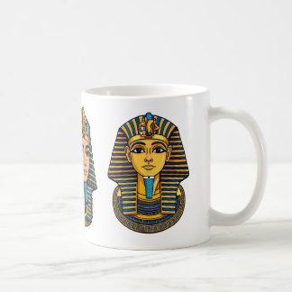 Caneca De Café Máscara Dourada do Faraó Tutancâmon
