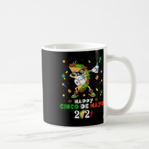 Caneca De Café Máscara Facial Dabbing Taco Cinco De Mayo 2021 Qua