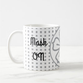 Caneca De Café Máscara ON Máscara OFF Social Distancing