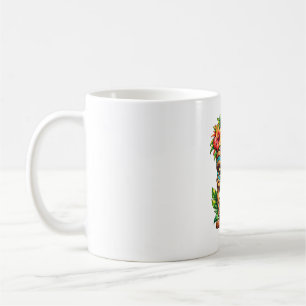 Caneca de Café Máscara Tiki Tropical Bloom
