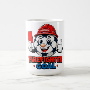 Caneca De Café Mascote Árbitro de Futebol Bombeiro