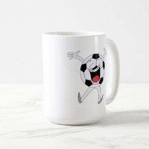Caneca De Café Mascote Bola de Futebol Risonha