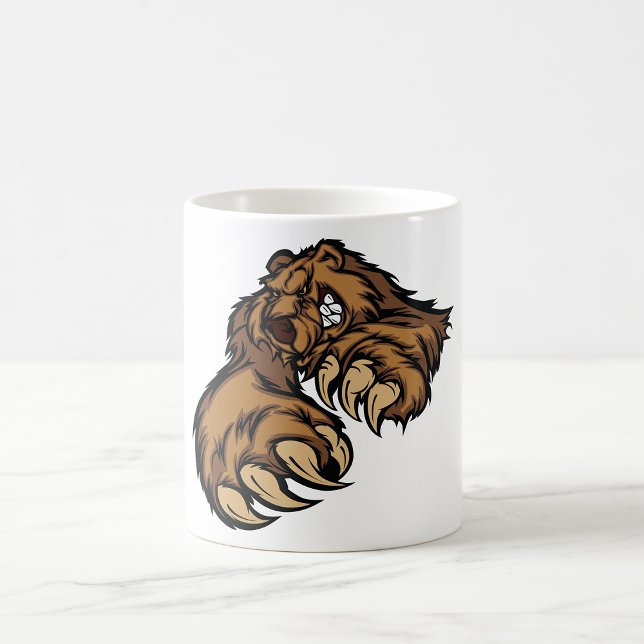 Caneca De Café Mascote Garra de Urso Pardo (Criador carregado)