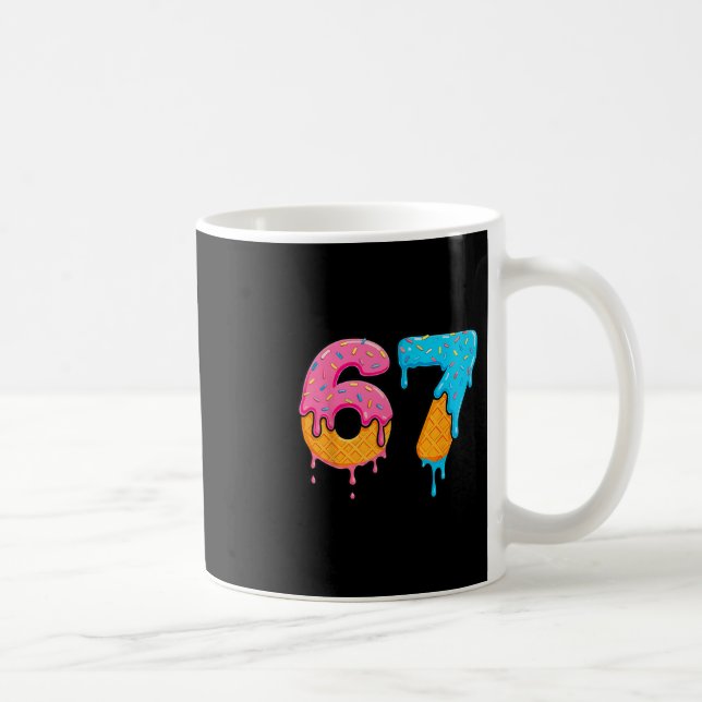 Caneca De Café Mason 67 Ice Cream Drip Meme Six Seven  (Direita)