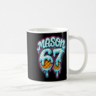 Caneca De Café Mason 67 Sorvete Gotejamento Seis Sete Meme 6 7 Ad