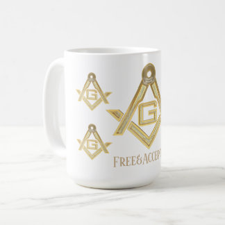 Caneca De Café Masonic Ouro Rush