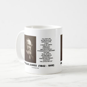 Caneca De Café Massa de William James de citações do destino do