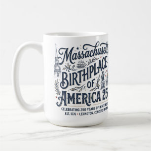 Caneca De Café Massachusetts: Berço da América 250