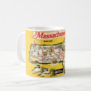Caneca De Café Massachusetts State Map Mug