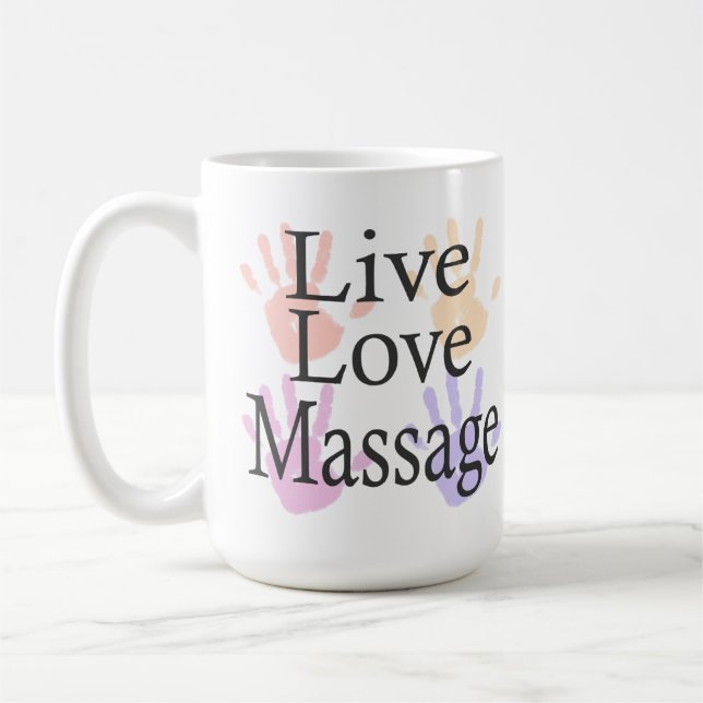 Caneca De Café Massage Live Love Mug Gift (Esquerda)