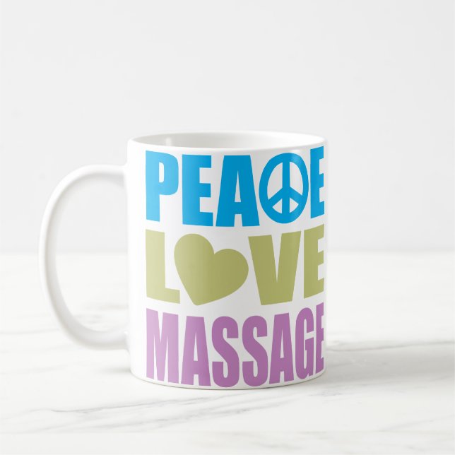 Caneca De Café Massagem do amor da paz (Esquerda)