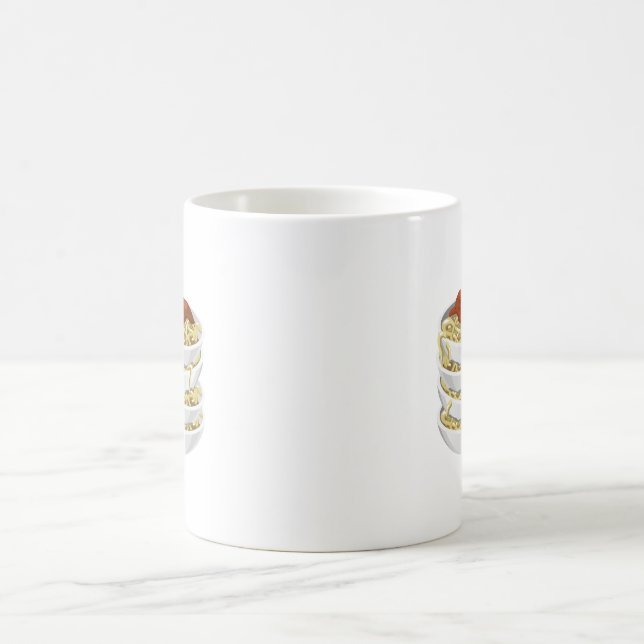 Caneca De Café Massas alimentícias saborosas com Comida (Centro)