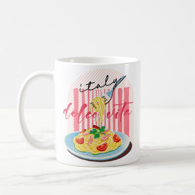 Caneca De Café Massas Italianas Espaguete  (Esquerda)