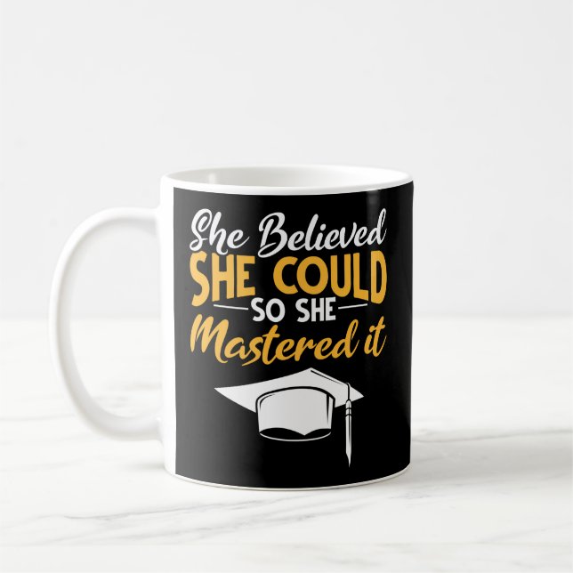 Caneca De Café Mastered It Master Graduation Mestrados (Esquerda)