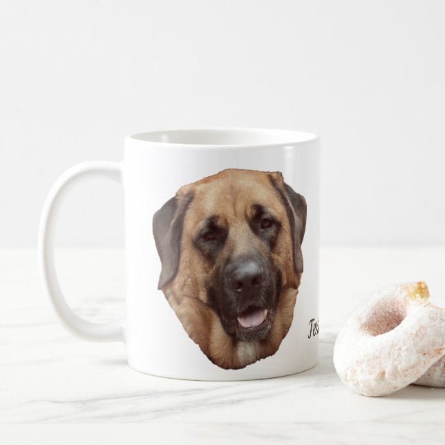Caneca De Café Mastiff Dog Lover Personalizado (Com Donut)