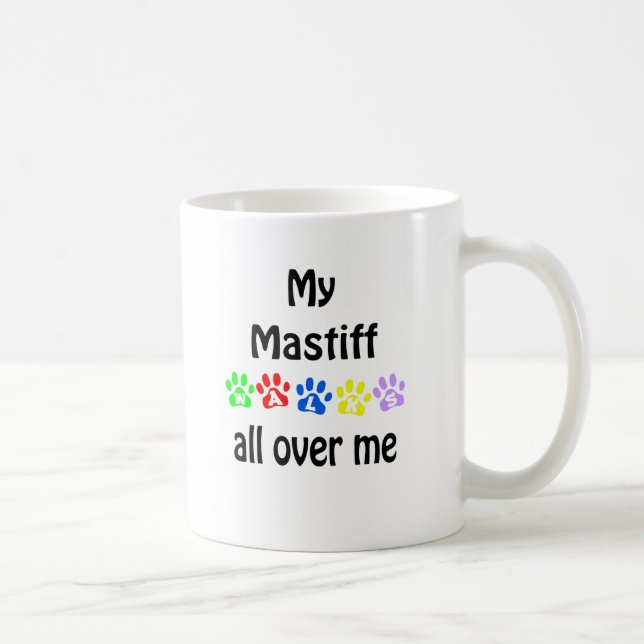 Caneca De Café Mastiff Walks Design (Direita)