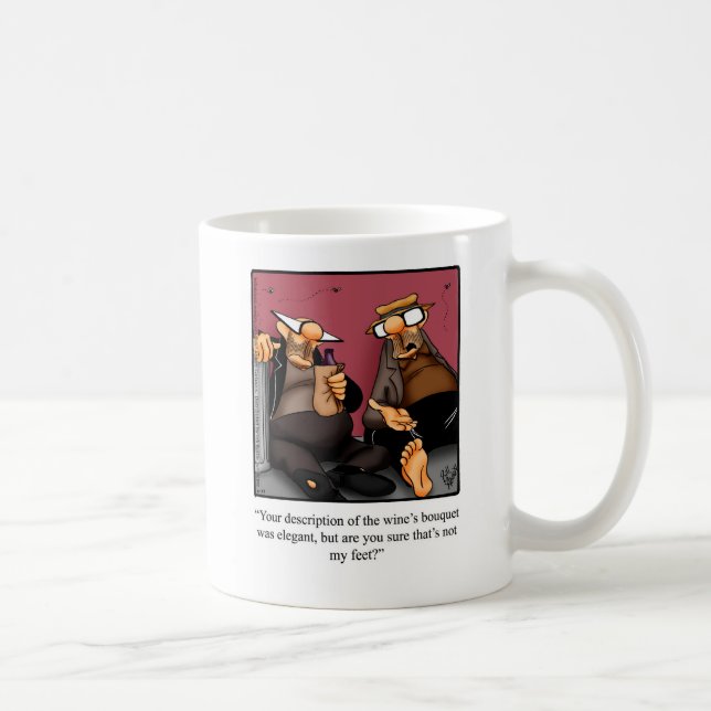 Caneca De Café Mata De Humor De Vinho Engraçado Para Vinhos (Direita)