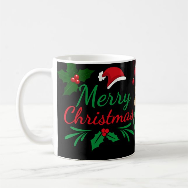 Caneca De Café Mata de Natal feliz com pão de Gengérard, cacau qu (Esquerda)