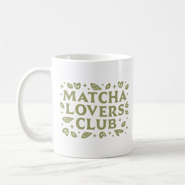 Caneca De Café Matcha amante estética do clube (Esquerda)