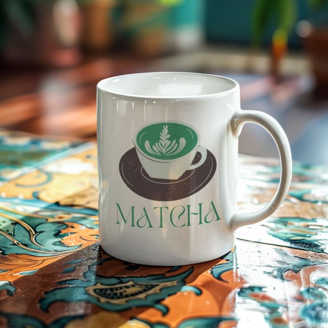 Caneca De Café Matcha Boba Tea (Criador carregado)