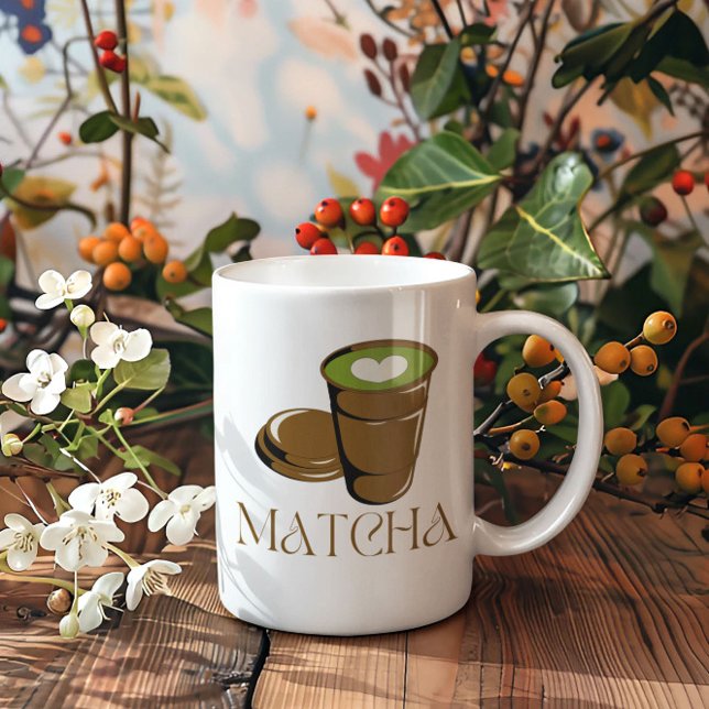 Caneca De Café Matcha Boba Tea (Criador carregado)