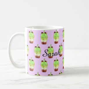 Caneca De Café Matcha Bubble Tea Milk Tea Sapo