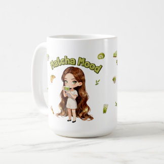 Caneca De Café Matcha Mood Aesthetic Design Cute Green Tea Vibes