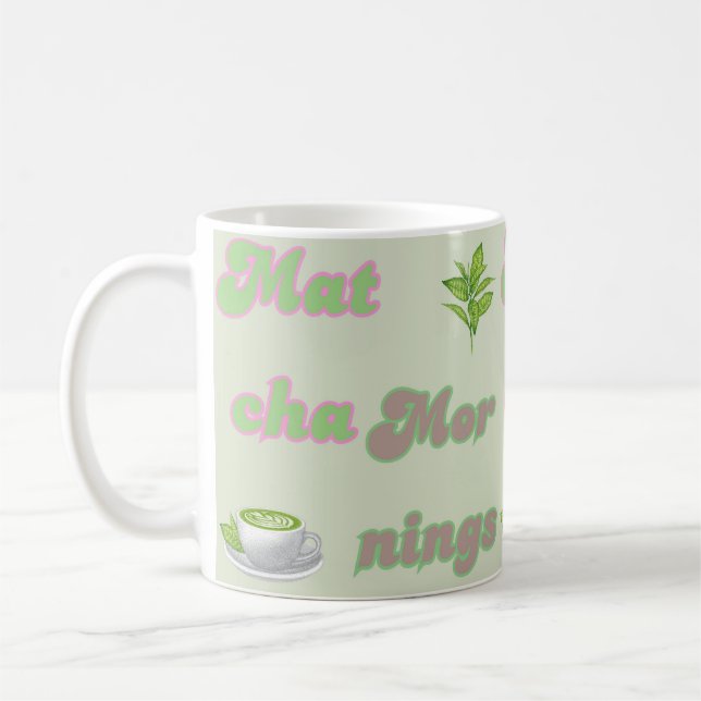 Caneca De Café Matcha Mornings, Matcha Mug (Esquerda)