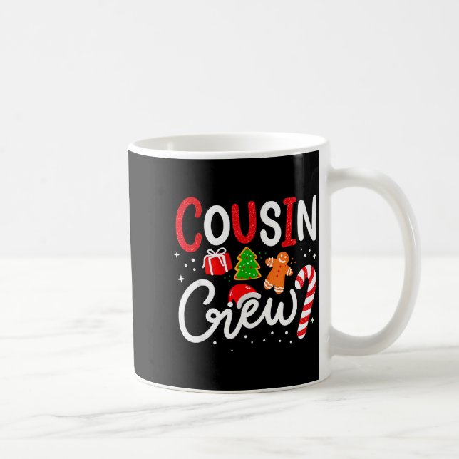 Caneca De Café Matching Cousin Crew Christmas 2025 Family Holiday (Direita)