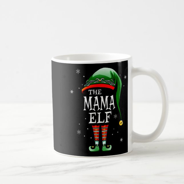 Caneca De Café Matching Family Funny The Mama Elf Christmas  (Direita)