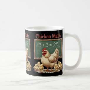 Caneca De Café Matemática das Galinhas Equação Loira do Quadro-ne